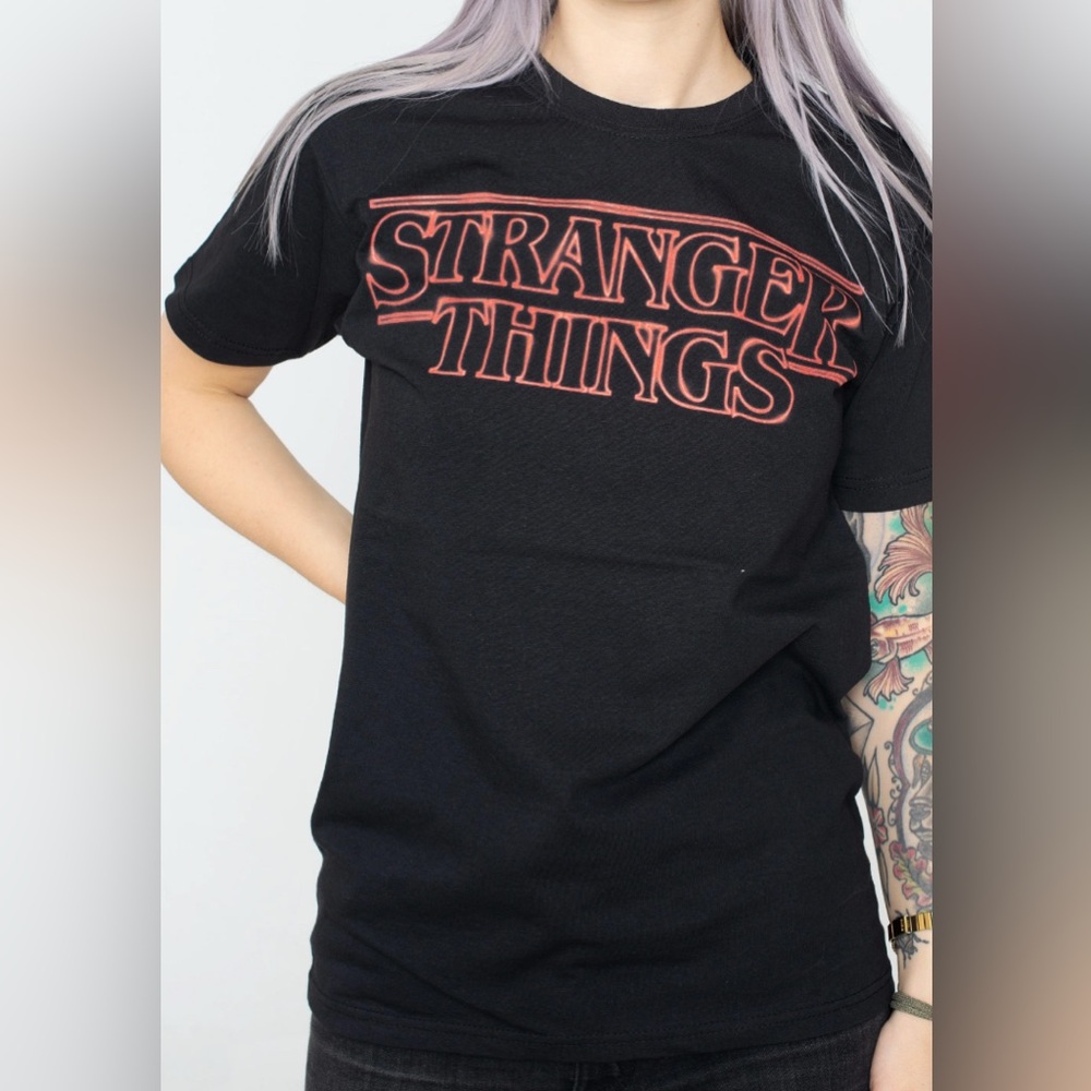 Netflix Stranger Things Official Graphic Logo Design Size L/Large